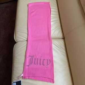 NWT Juicy Couture Pink Knit Jersey Stud Scarf